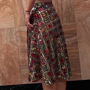 Anthropologie Multi-Color Sequence Skirt